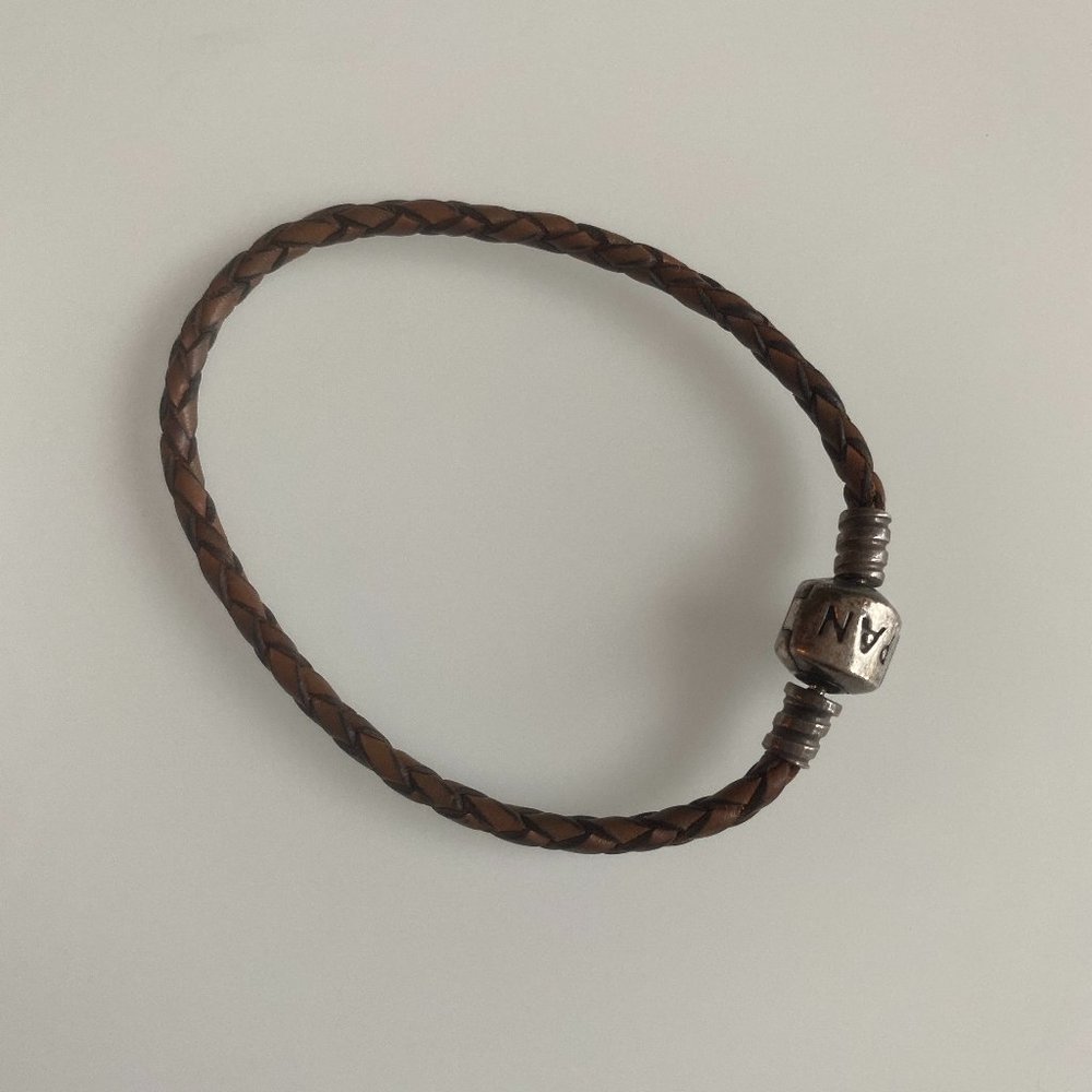 Pandora | Brown Braided Leather Bracelet | OS |